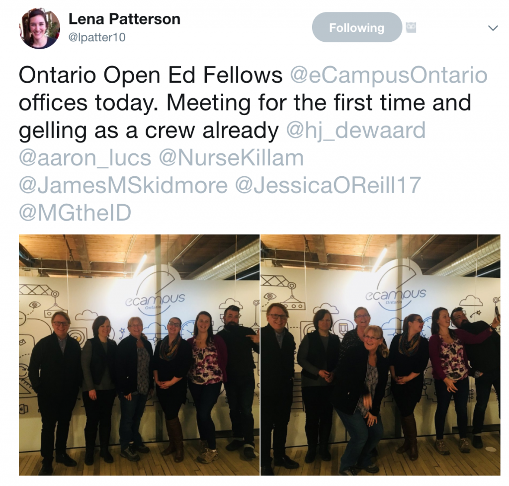 tweet image of first OEFellows meeting