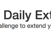 image of text saying Daily Extend, small daily challenges to extend your online skills